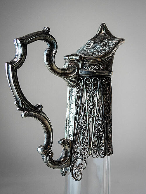 Графин "Жофре", стекло, серебрение, Франция, середина XX века