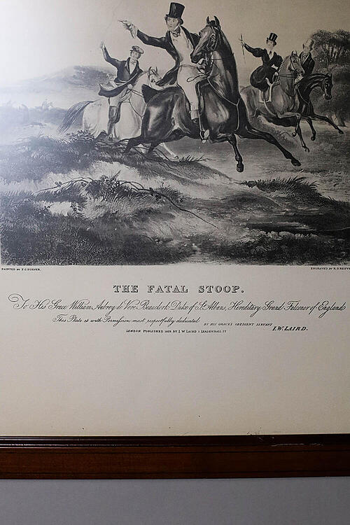 Гравюра "Охота", плексиглас, середина XIX века, Англия
