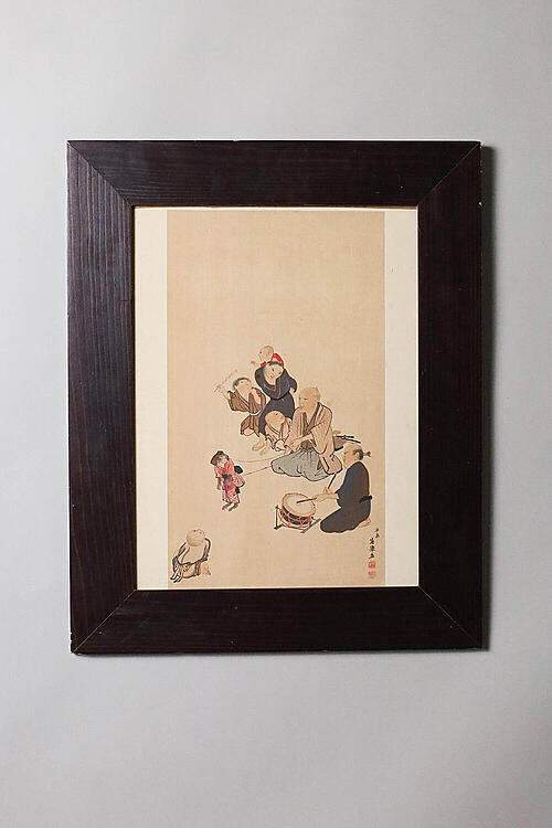 Рисунок "Игра", рисовая бумага, Китай, середина XX века