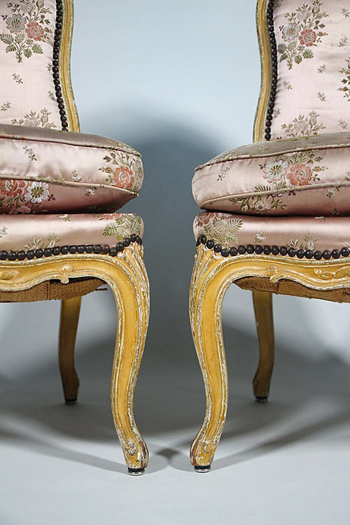 Пара низких стульев, неорококо, Франция, XIX век
