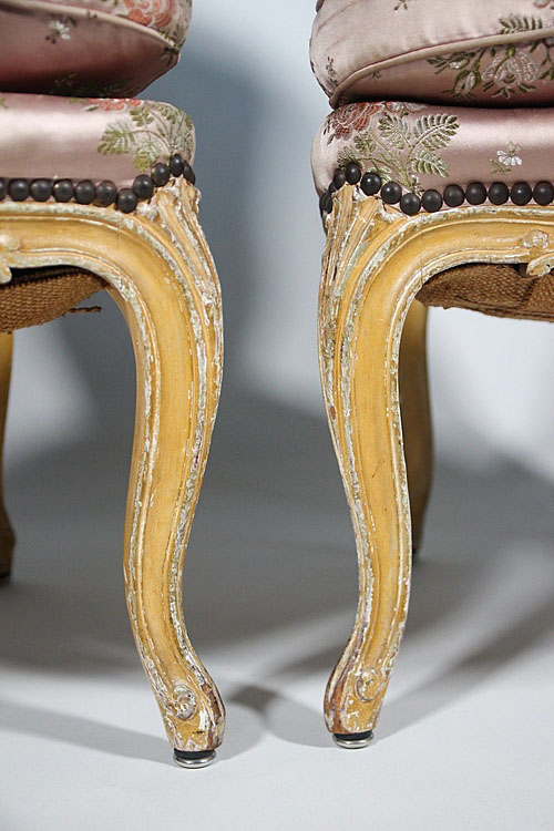 Пара низких стульев, неорококо, Франция, XIX век