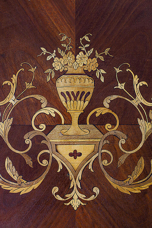 Стол-консоль"Франсуа", дерево, маркетри, бронза, Франция, начало XX века