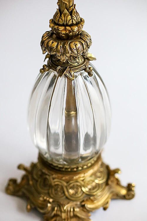 Лампа настольная "Cavaler", хрусталь BACCARAT, бронза, Франция, вторая половина XIX века