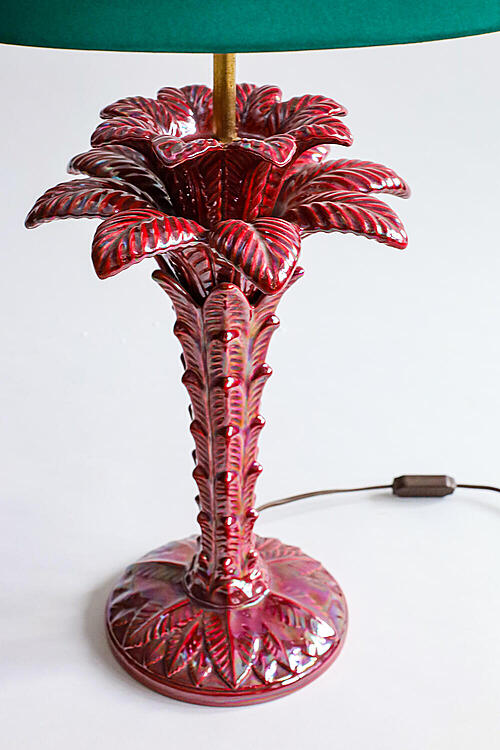 Лампа настольная "Пальма", Tommaso Barbi, керамика, глазурь, Италия, 1960е годы