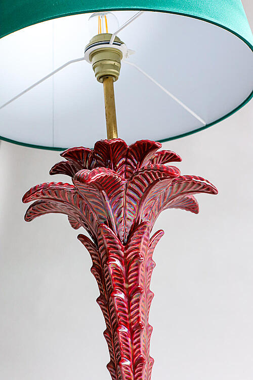Лампа настольная "Пальма", Tommaso Barbi, керамика, глазурь, Италия, 1960е годы