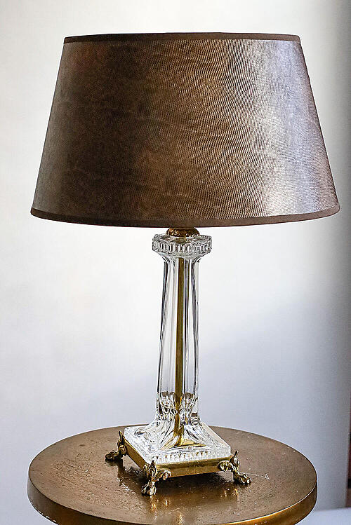 Лампы парные "Колонны", стекло, металл, Италия, вторая половина XX века