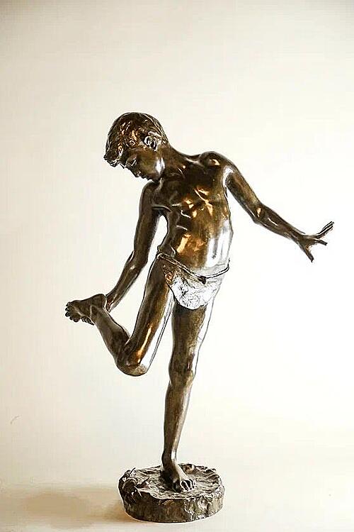 Скульптура "Il Granchio", автор Аннибале де Лотто, бронза, Италия, начало XX века