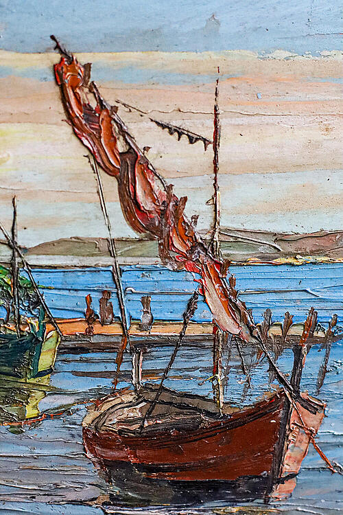 Морские пейзажи "Марины", Луи Жак Вигон, масло, Франция, первая половина XX века