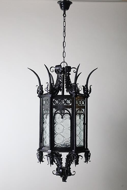 Фонарь старинный "Кёльн", металл, оригинальное стекло, Франция, вторая половина XX века