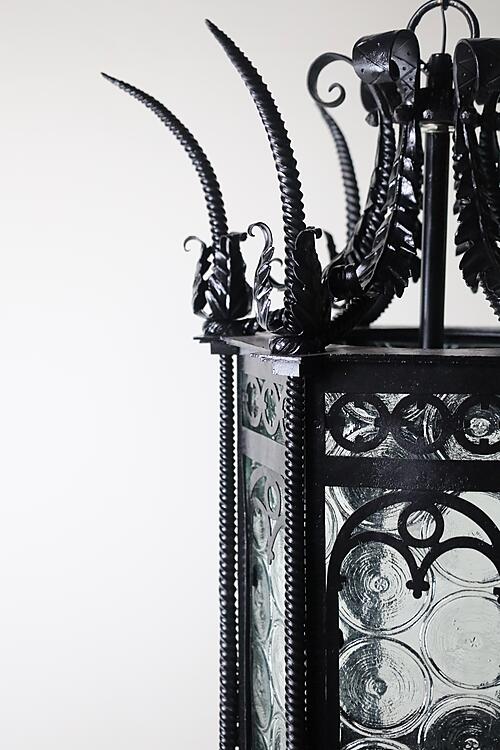 Фонарь старинный "Кёльн", металл, оригинальное стекло, Франция, вторая половина XX века