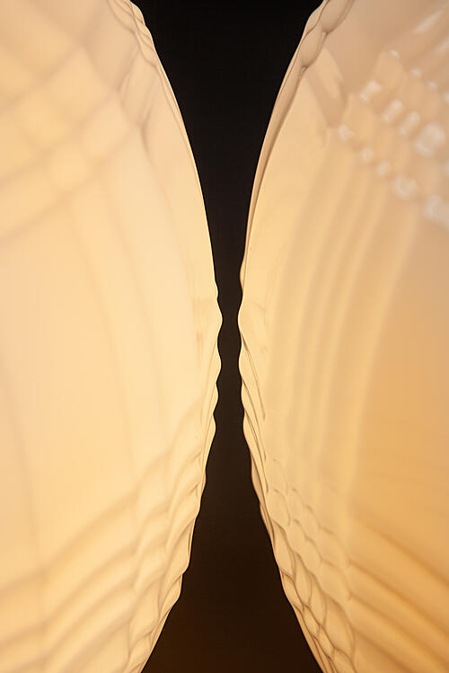 Лампы парные винтажные "Dolce", муранское стекло, латунь, Италия, 1980е
