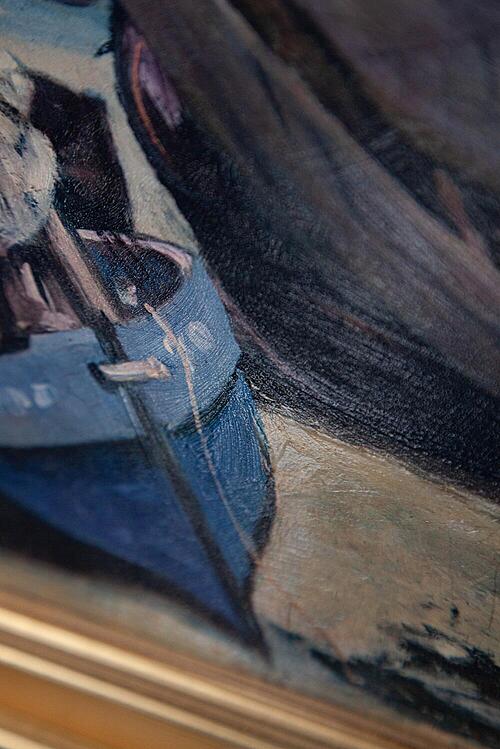 Картина "На берегу", принт, холст, масло, Густав Курбе