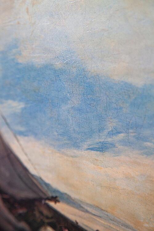 Картина "На берегу", принт, холст, масло, Густав Курбе