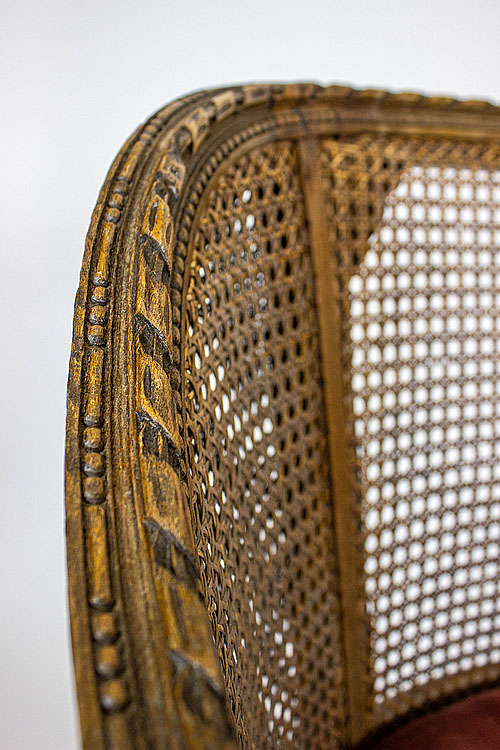 Комплект из двух стульев и кресла "Эшель", дерево, ротанг, Франция, конец XIX вв.