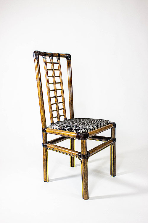 Комплект из шести стульев "Экзотик", бамбук, латунь, Франция, 1960-е гг.