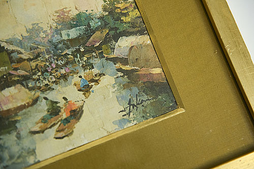 Картина "Бангкок", холст, масло, Тайланд, 60-70 гг. XX века