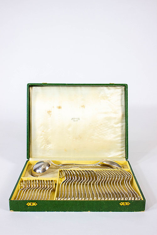 Набор столовых приборов "Палетт", посеребрение, Франция, рубеж XIX-XX вв