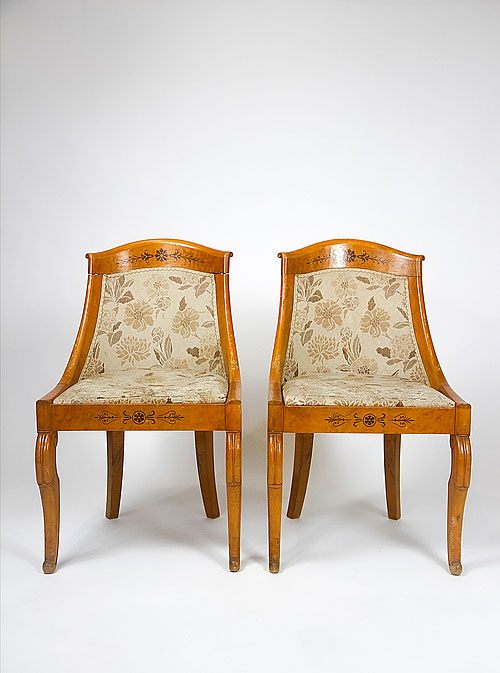 Кресла парные "Жозефин", ампир, лимонное дерево, Франция, конец XIX века