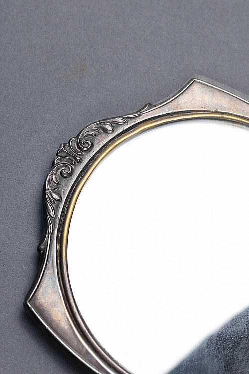 Дамское зеркало "Нуво", посеребрение, США, начало XX века