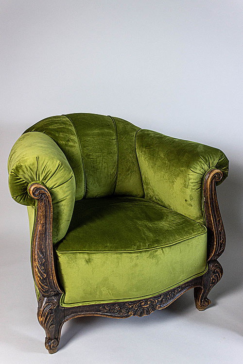 Кресла парные "Пьетро", новая обивка, стиль рококо, резьба, Франция, вторая половина XX века