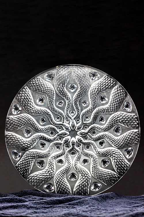 Ваза для фруктов "Serpentine", Lalique, клеймо, Франция, вторая половина XX века