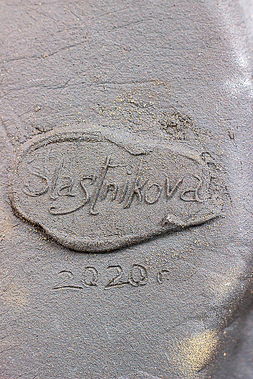 Керамический рельеф "Наброски №2", черная глина, автор Елена Сластникова