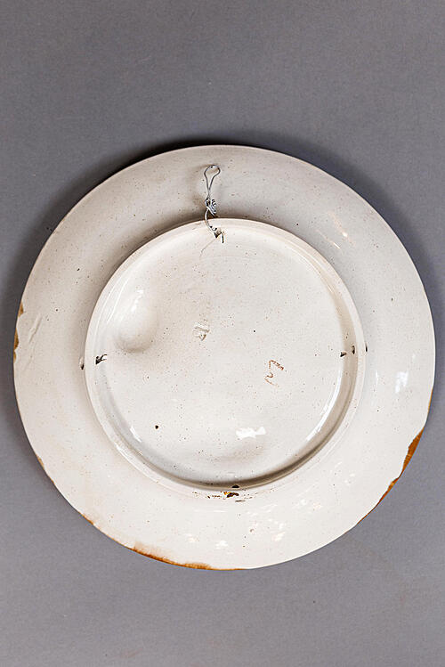 Тарелка декоративная "Груши", стиль Palissy, Франция, начало XX века
