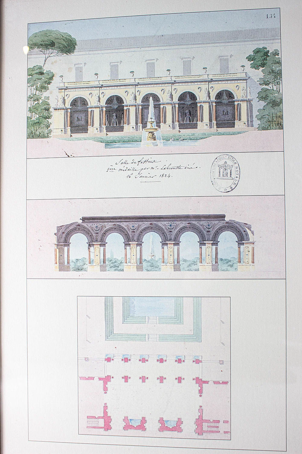 Планы архитектурных сооружений «Эколь» 1824 и 1899 гг.