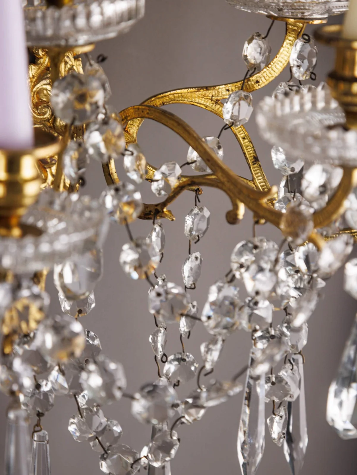Парные хрустальные бра Baccarat “Lux Doré”
