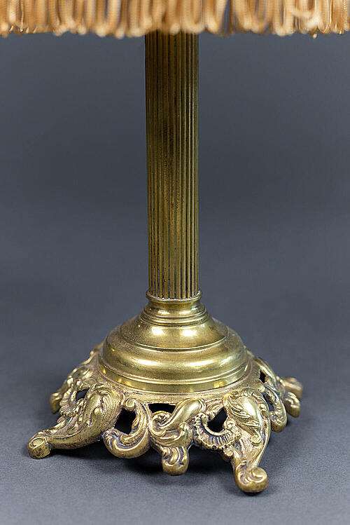 Лампа настольная "Антони", бронза, современный абажур, Франция, начало XX века.