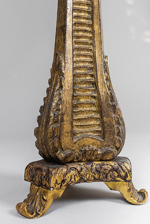 Лампа настольная "Арболь", дерево, резьба, Италия, вторая половина XIX века.