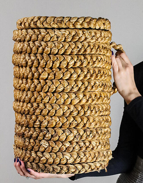 Корзина плетеная "Пабло", джутовая веревка, дерево, Франция, середина XX века